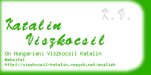 katalin viszkocsil business card